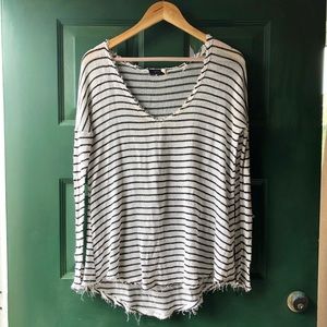 BDG black and white stripe long sleeve